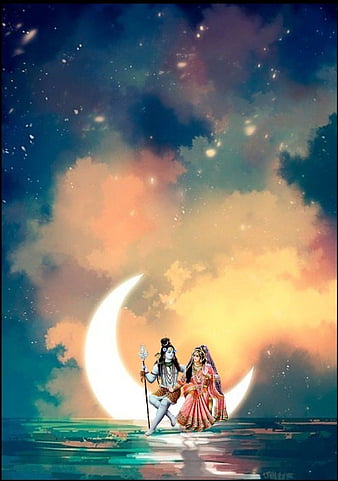 Shiva parvathi by sarushivaanjali shiva cartoon HD phone wallpaper  Pxfuel