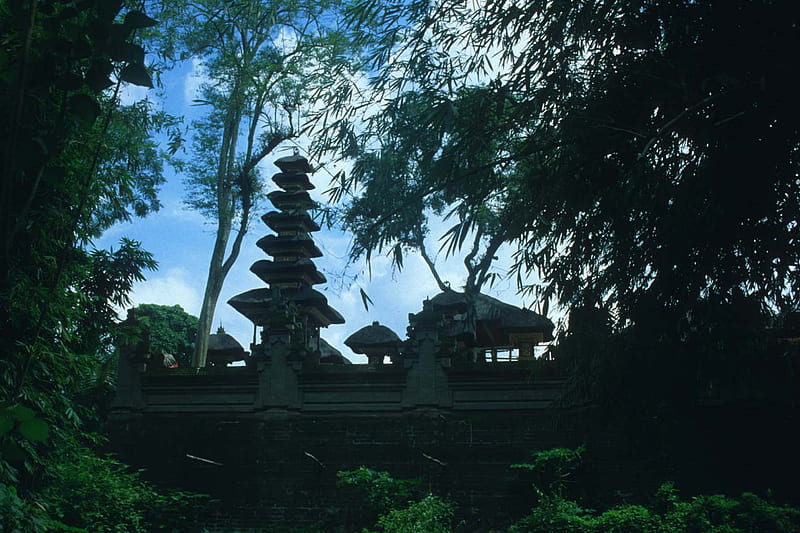 Bali-Ubud-surroundings-small-temple, forces, ubud, temple, nature, indonesian, bali, HD wallpaper
