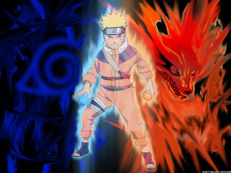 good vs evil, red, devil, dragon, blue, HD wallpaper