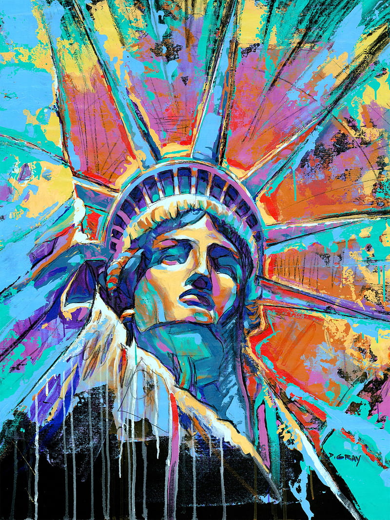 Liberty statue , art, wow, magnificent, bonito, HD phone wallpaper