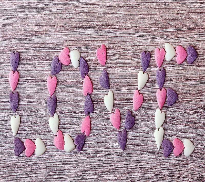 Sweet Love, candy, heart, HD wallpaper