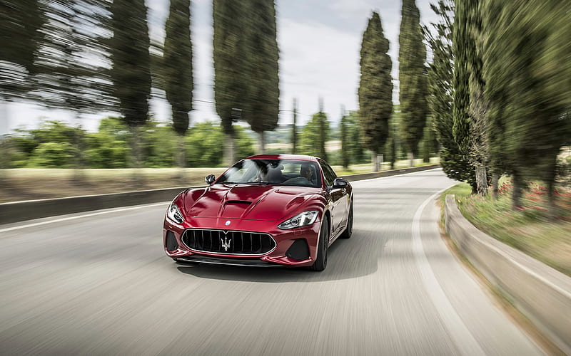 Maserati GranTurismo MC, 2018, facelift, Cabriolet, road, speed, italian cars, Maserati, HD wallpaper