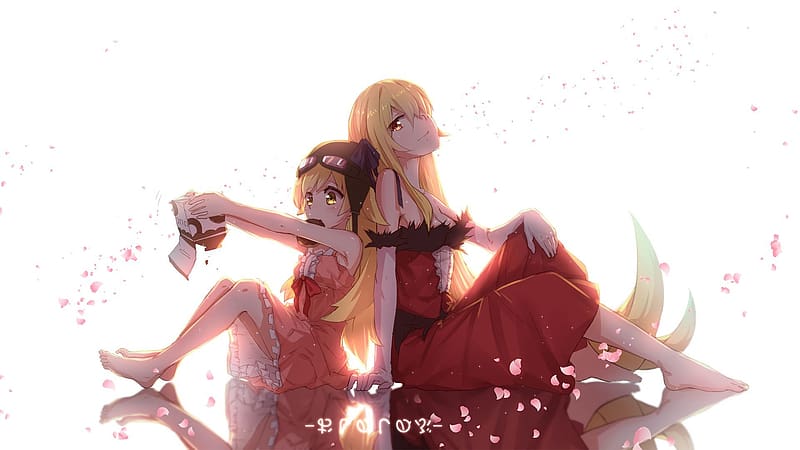 Anime, Blonde, Dress, Feet, Long Hair, Monogatari (Series), Red Dress,  Shinobu Oshino, HD wallpaper | Peakpx