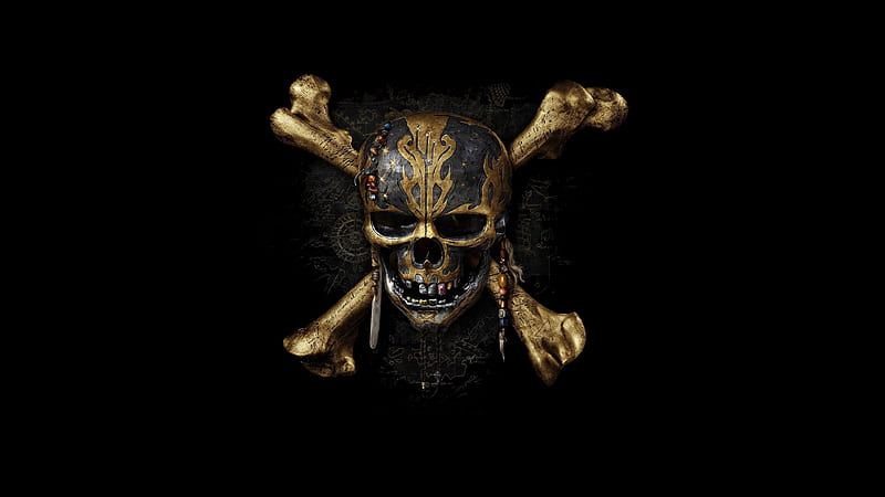 2017 Pirates of the Caribbean Dead Men Tell No Tales, pirates-of-the-caribbean-dead-men-tell-no-tales, 2017-movies, skull, HD wallpaper
