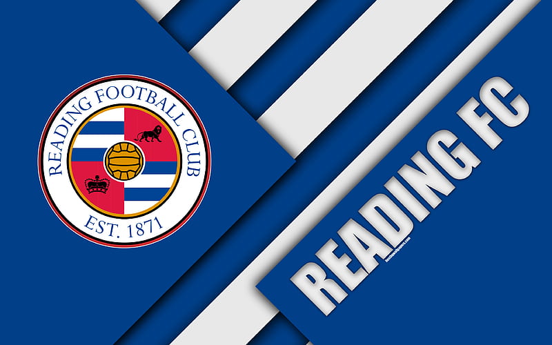 Reading FC, logo blue abstraction, material design, English football club, Reading, Berkshire, England, UK, football, EFL Championship, HD wallpaper