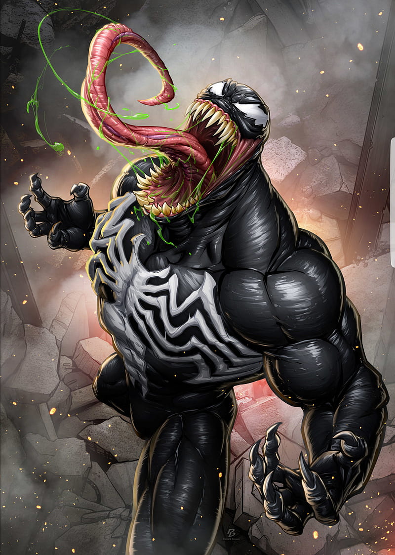 Venom man, marvel, spider, HD phone wallpaper