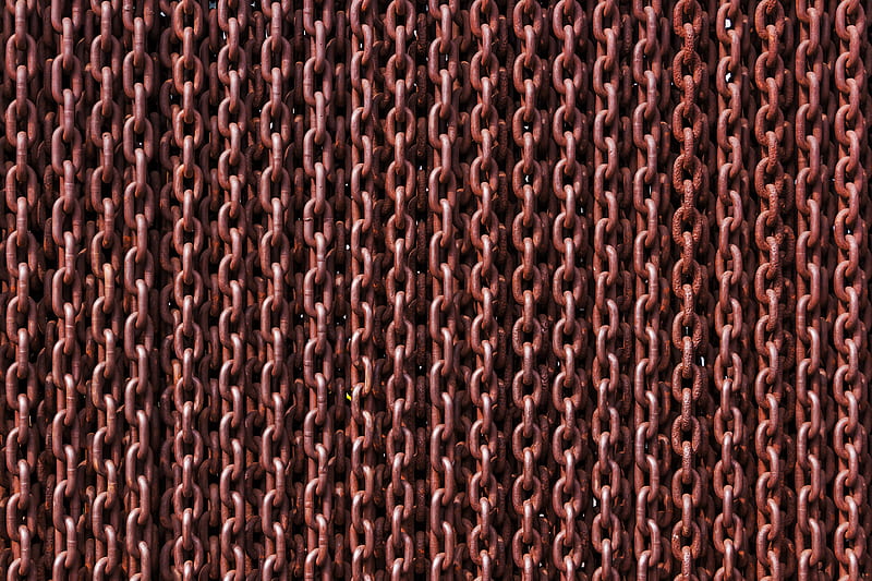 chain, rust, iron, solid, links, HD wallpaper