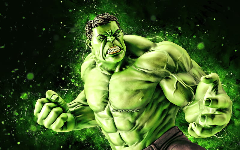 Hulk green neon lights, superheroes, Marvel Comics, Robert Bruce Banner,  Hulk, HD wallpaper | Peakpx