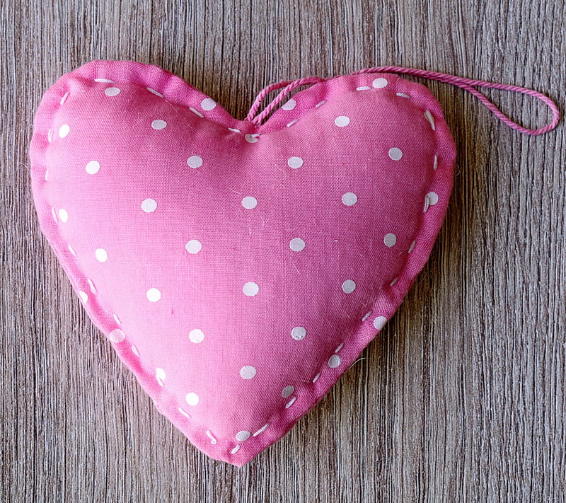 With Love, romantic, love, heart, valentine, handcraft, pink, wood, HD wallpaper