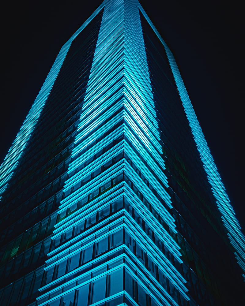 Building, glow, night, backlight, HD phone wallpaper | Peakpx
