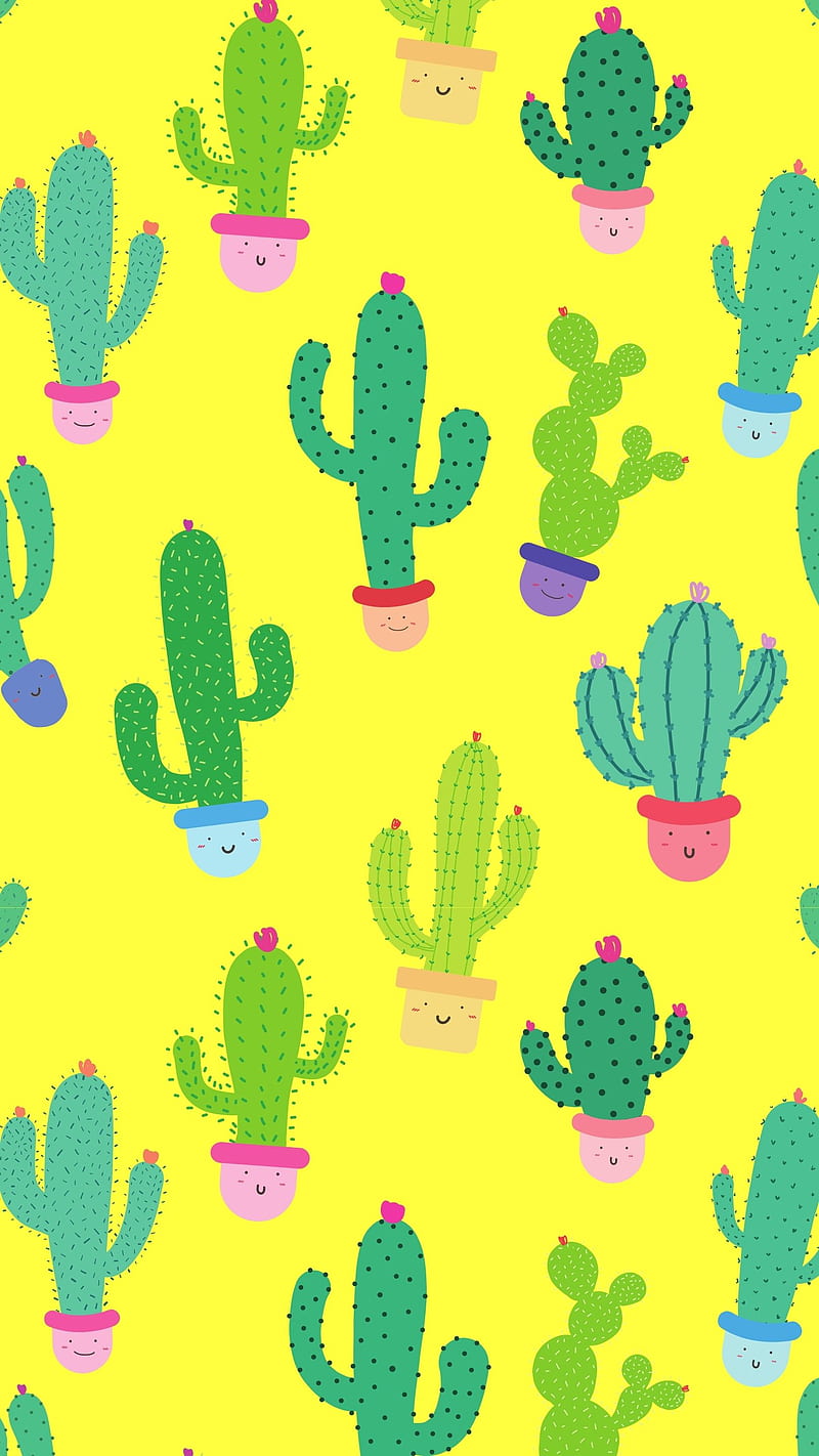 Cute Cactus Mural cute aesthetic cactus HD wallpaper  Pxfuel