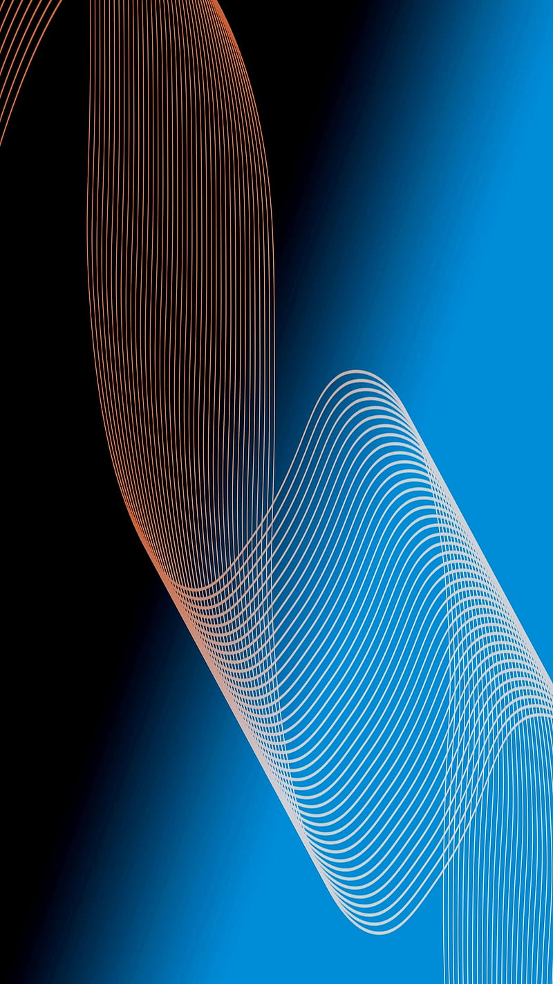Wave, abstract, amoled, blue, HD phone wallpaper
