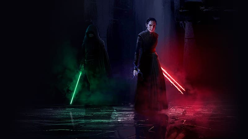 Luke vs Rey Palpatine Star Wars, HD wallpaper