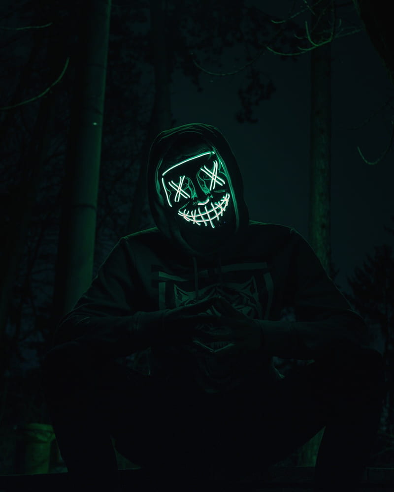 Green purger, aestetic, intimidating, masked, pose, purge, scary, HD phone wallpaper