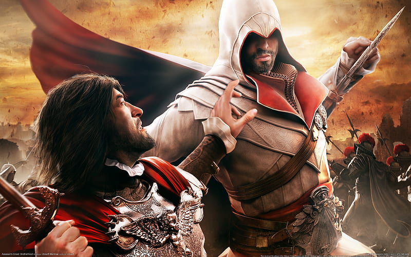 Assassin's Creed: Brotherhood, stunning, action, assassins creed, ubisoft, brotherhood, video game, assassin, adventure, assassins creed- brotherhood, HD wallpaper