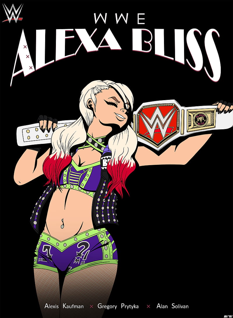 WWE Alexa Bliss, alexa bliss, champion, divas, HD phone wallpaper