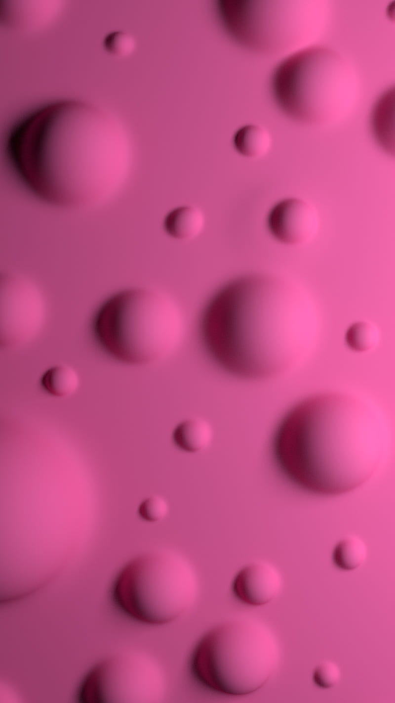 Bubblegum, 3D, abstract, balls, big, bubbles, bulges, circles, color, colorful, colors, depth, gradient, gum, light, lighting, pink, render, rendering, shadows, small, smooth, spheres, HD phone wallpaper