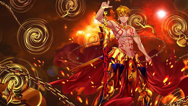 Gilgamesh Fate Stay Night Anime Boy, HD wallpaper