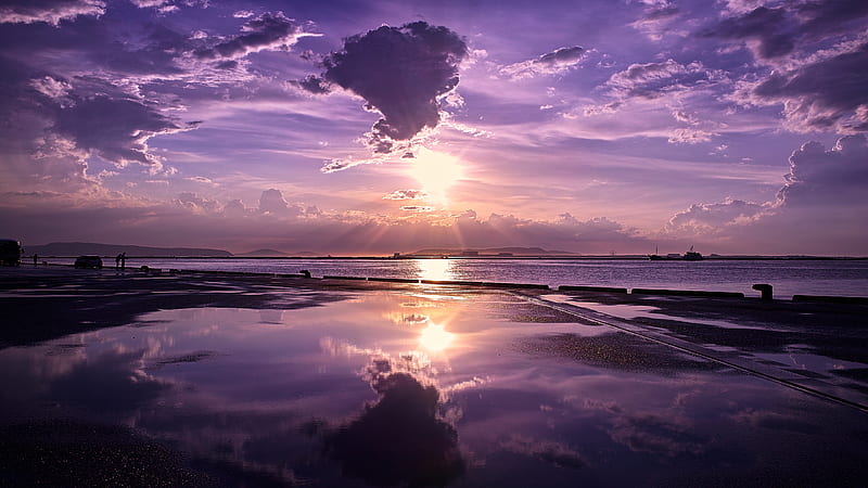 Imagine a Purple World, dynamic, mirror, r, bonito, majestic, reflections, HD wallpaper
