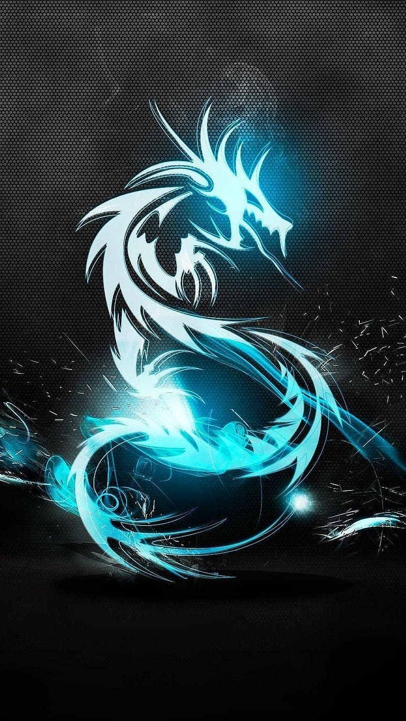 Blue dragon shield logo design Royalty Free Vector Image
