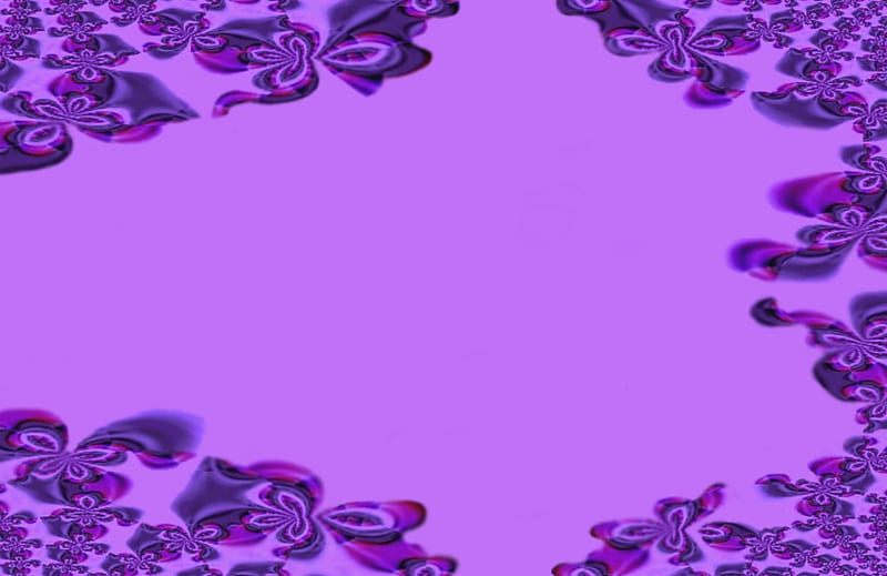 Digital Flowerbed, flower, digital, fantasy, purple, HD wallpaper