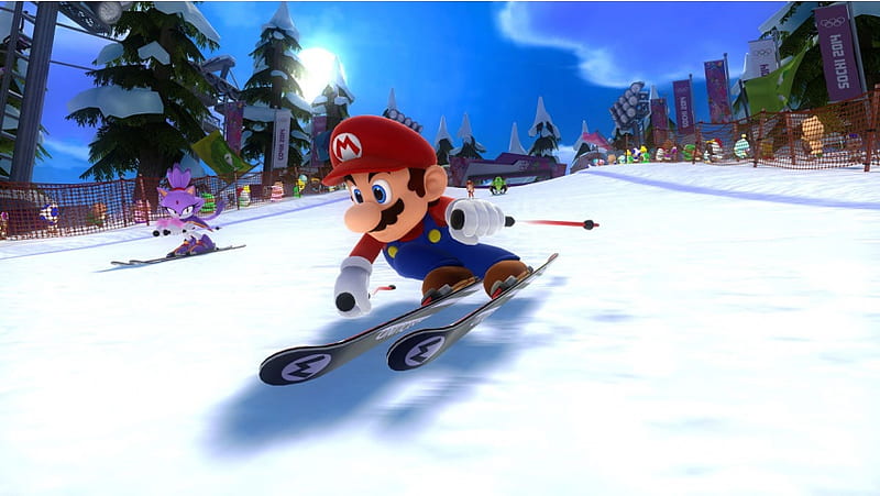 Mario Olympic Winter Games, HD wallpaper