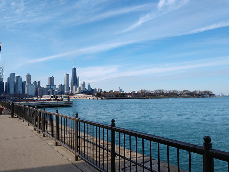 Chicago, navy pier, city scape, architecture, HD wallpaper