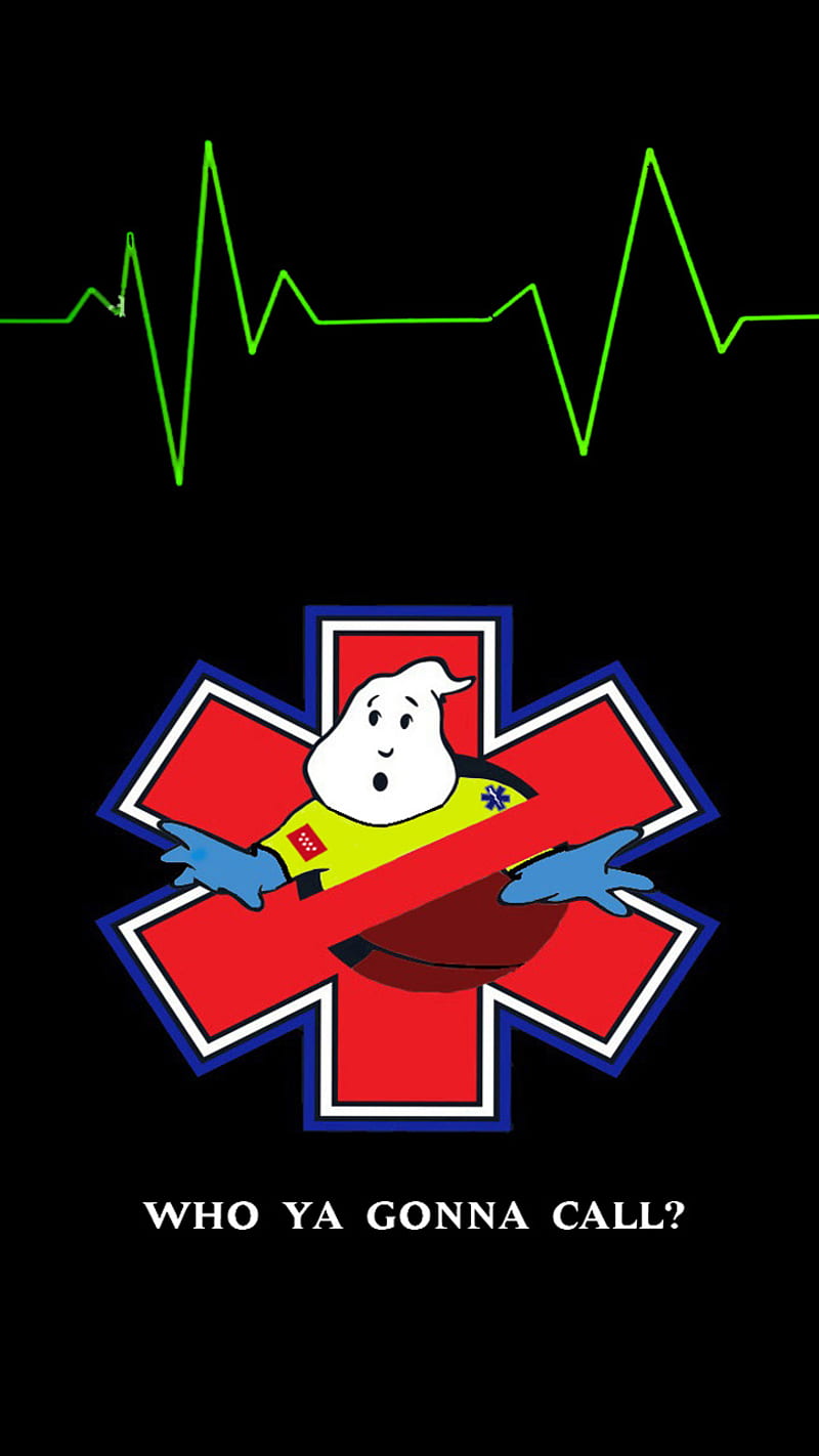 ghostbusters ems 6, 911, ambulance, ambulancia, ecto, ghost, logo, paramedic, paramedico, HD phone wallpaper