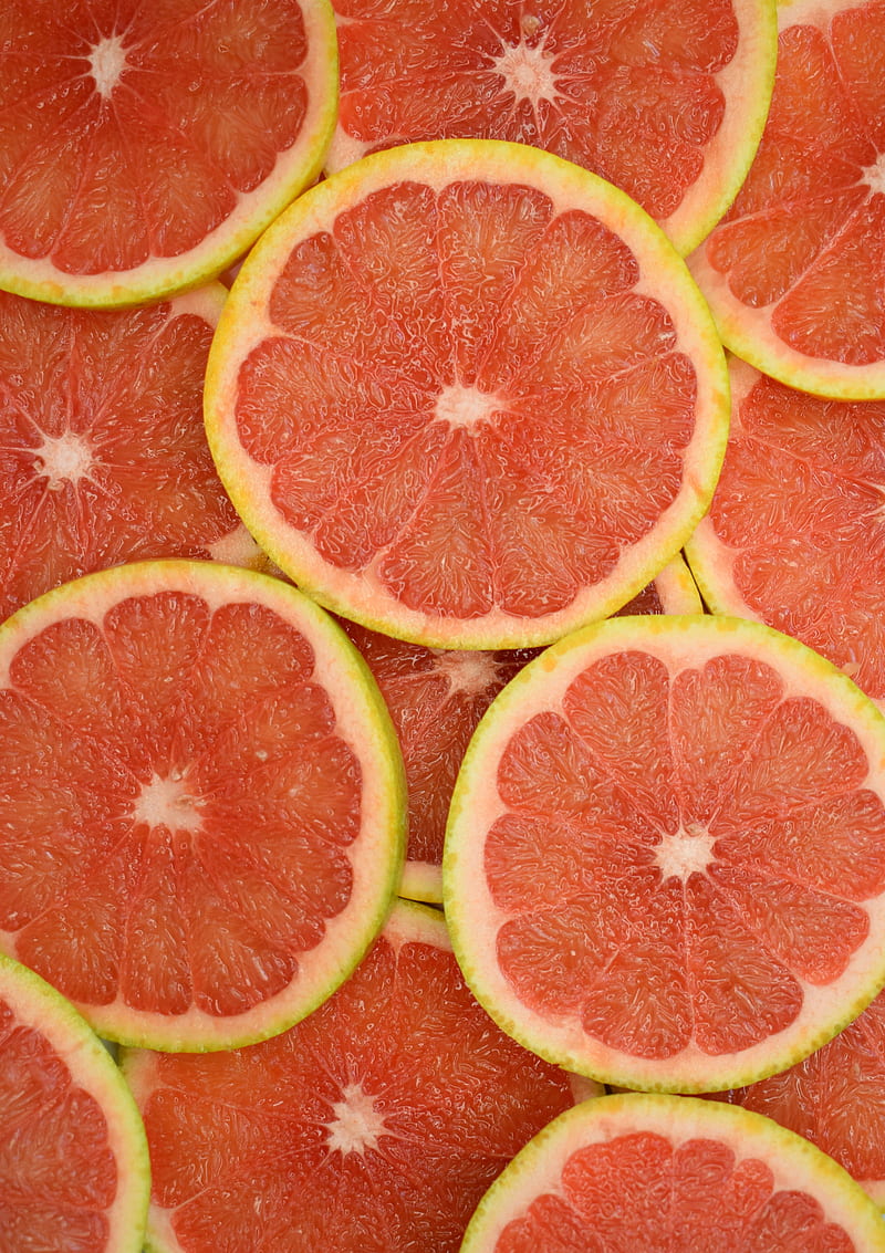grapefruit, fruit, slices, red, HD phone wallpaper