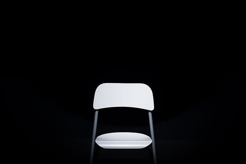 white and gray metal armless chair, HD wallpaper