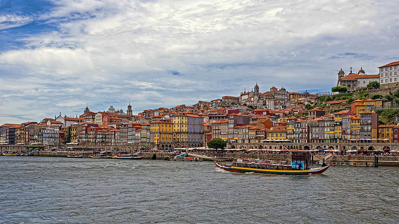 Boat Building House Porto Portugal River Travel, HD wallpaper