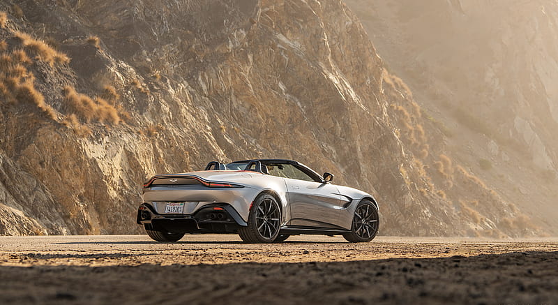 2021 Aston Martin Vantage Roadster (Color: Spirit Silver; US-Spec) - Rear Three-Quarter , car, HD wallpaper 2021 Aston Martin Vantage Roadster (Color: Spirit Silver; US-Spec) - Rear Three-Quarter , car, HD wallpaper