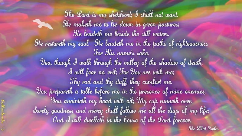 The 23rd Psalm (Warm Pastels: Variation 2), colorful, Shepherd, comfort, Bible, peace, pastels, Lord, multicolored, pastures, Good Shepherd, God, sa1vation, HD wallpaper