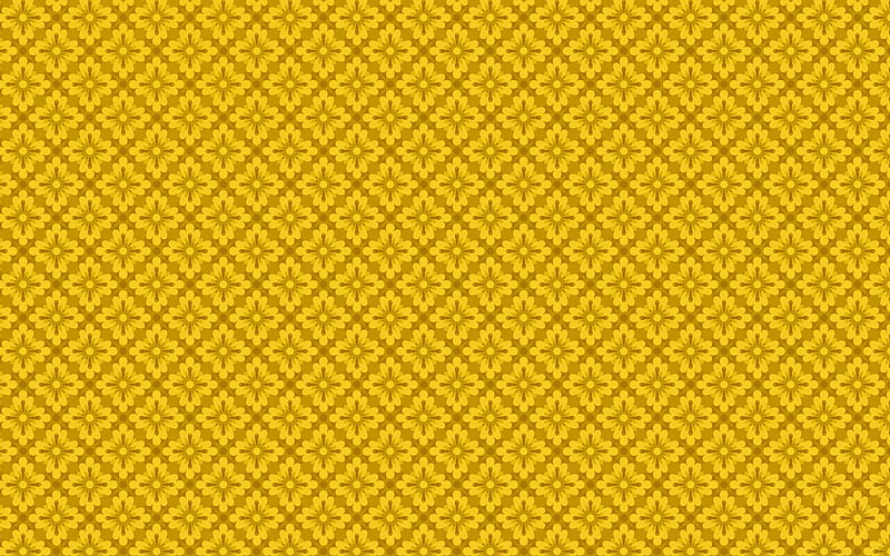 Yellow floral pattern vintage pattern, yellow background, floral patterns,  vintage backgrounds, HD wallpaper | Peakpx