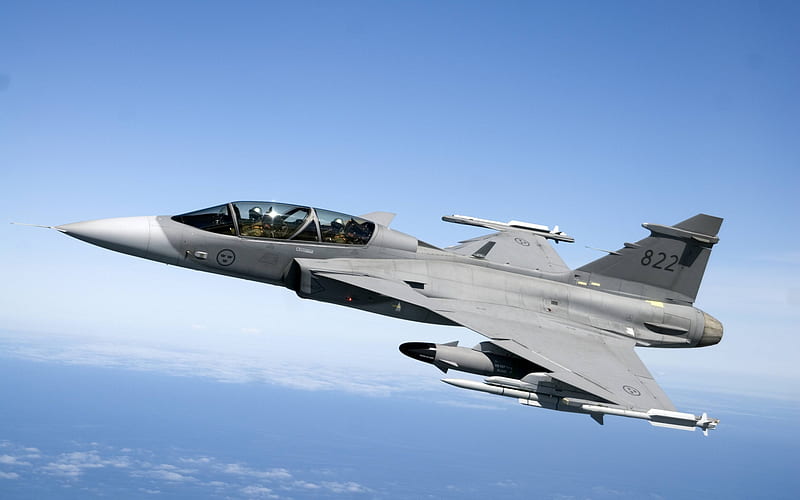 Saab JAS 39 Gripen, swedish fighter, Swedish Air Force, Swedish military aircraft, Swedish Armed Forces, Sweden, HD wallpaper