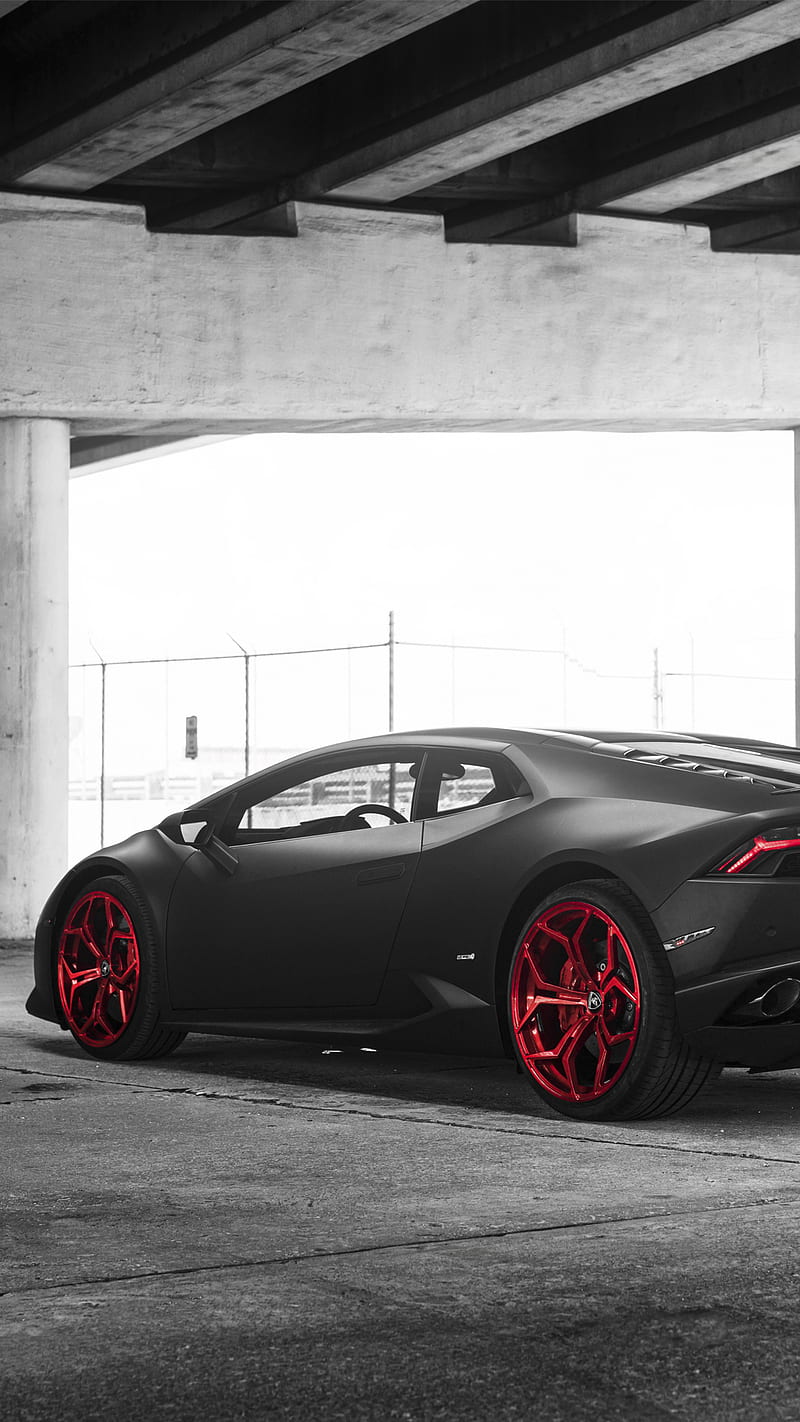 Lamborghini, black, car, red, HD phone wallpaper | Peakpx