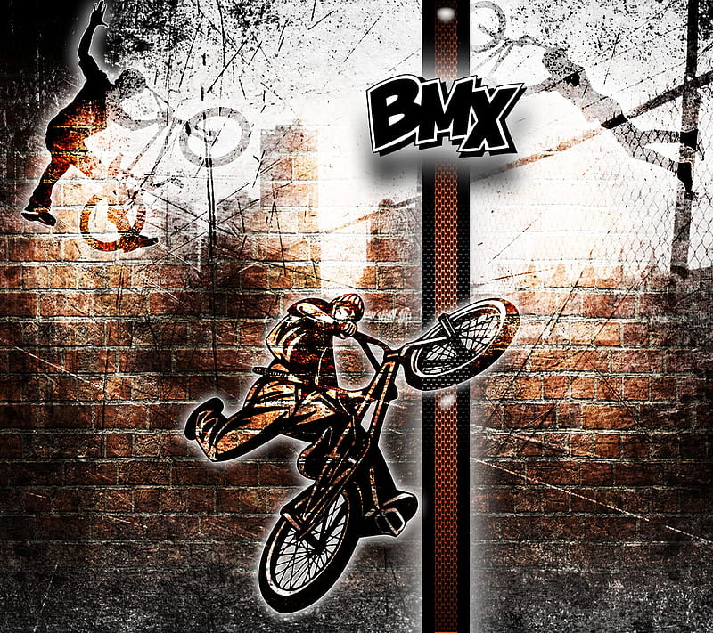 BMX style, bike, bmx, brick, style, grunge, inner city, tricks, HD wallpaper