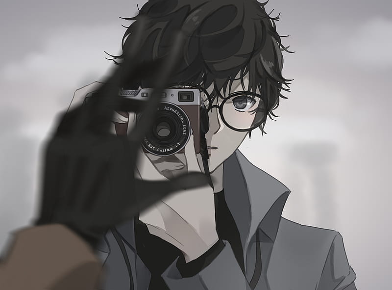person, Persona 5, Black Hair, Boy, Camera, Joker (Persona), HD wallpaper