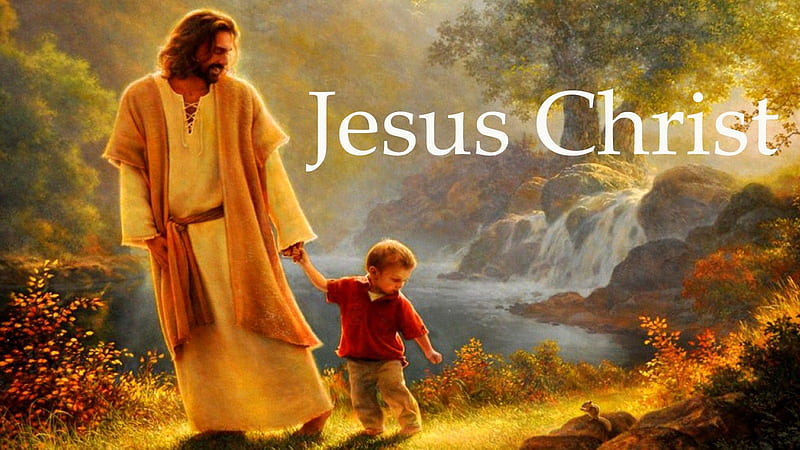 Jesus With Small Boy Jesus, HD wallpaper