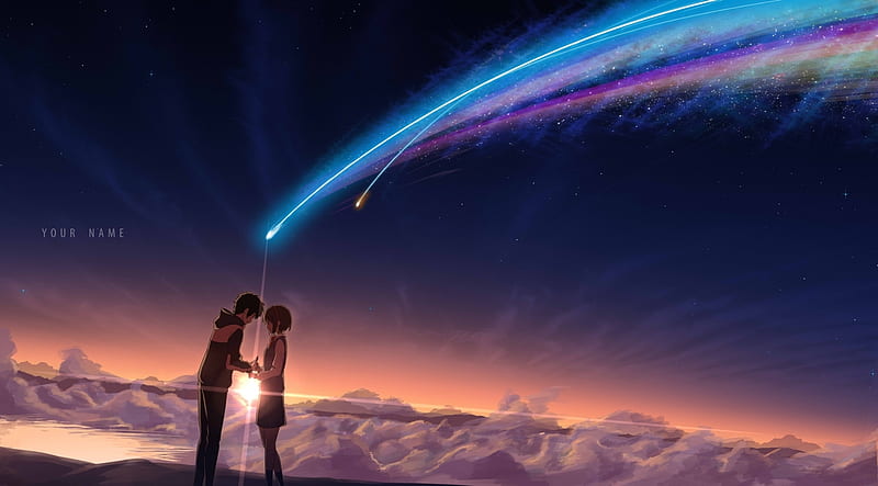 Love & Sky, stars, cloud, sun, magic, anime boy, anime, love, anime girl,  galaxy love, HD wallpaper | Peakpx