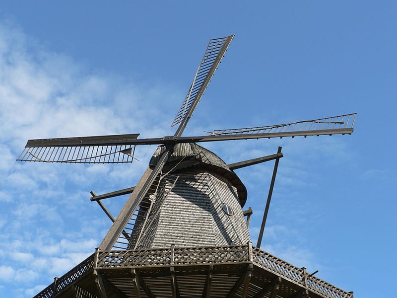 Untitled , building, architecture, windmill, germany, druffix, old, HD wallpaper