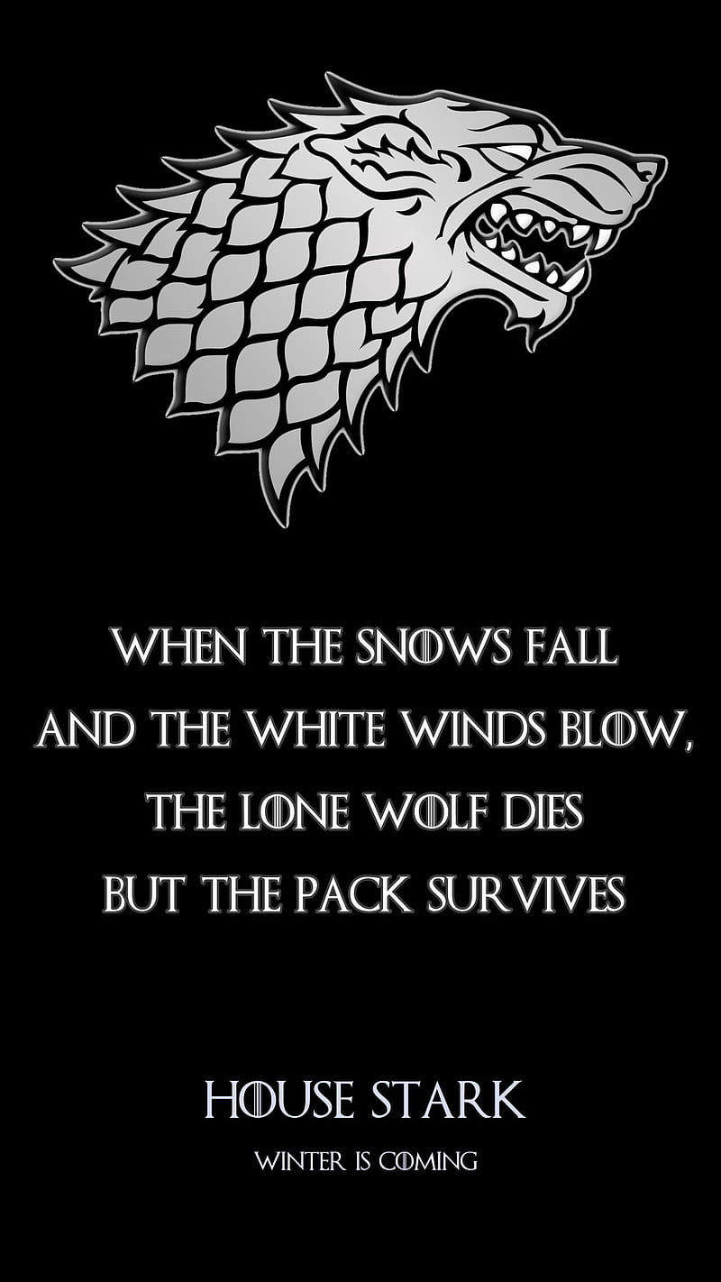 The lone wolf dies, game of thrones, winter is coming, HD phone wallpaper