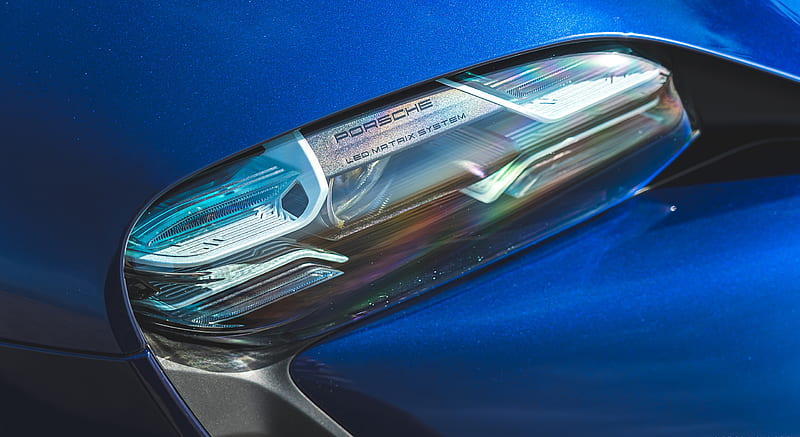 2021 Porsche Taycan Turbo Cross Turismo (Color: Gentian Blue) - Headlight , car, HD wallpaper
