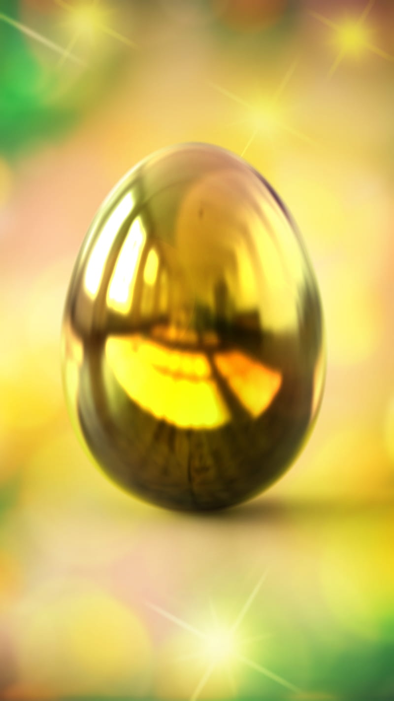 Golden Egg, bunny, candy, christian, colorful, cute, holiday, spring, HD phone wallpaper