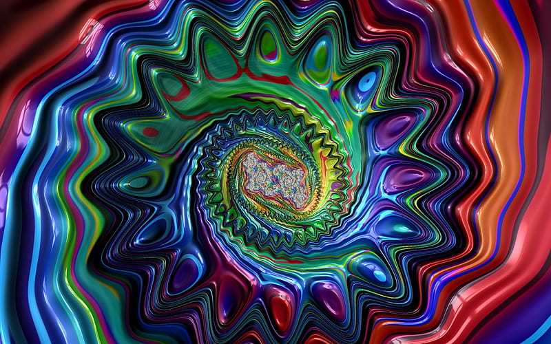 Colorful Spiral, colors, abstract, spiral, fractal, HD wallpaper | Peakpx