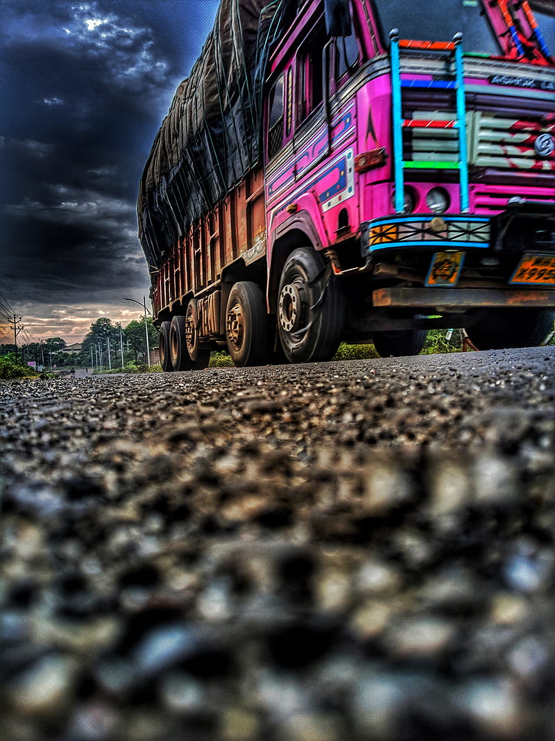 Local truck india, punjab, r, pixel2, iphone, tires, diesal, sunset, punjab  truck, HD phone wallpaper | Peakpx