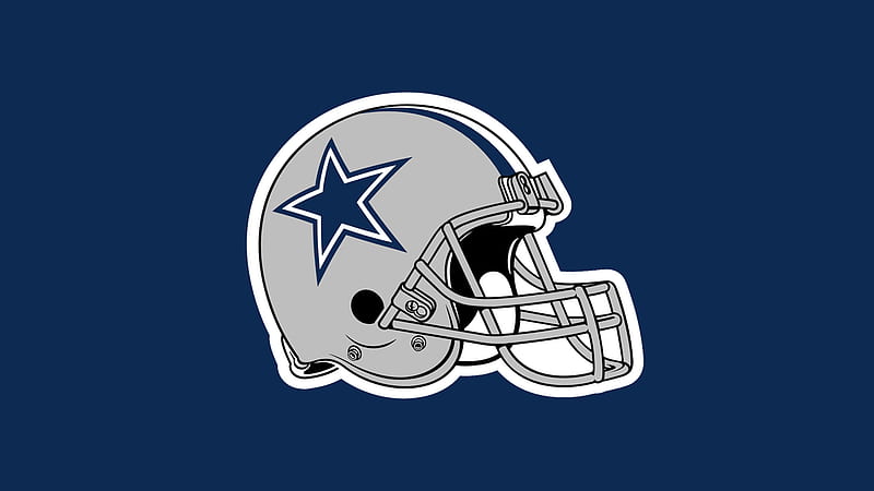 Dallas Cowboys Helmet In Blue Background Sports, HD wallpaper