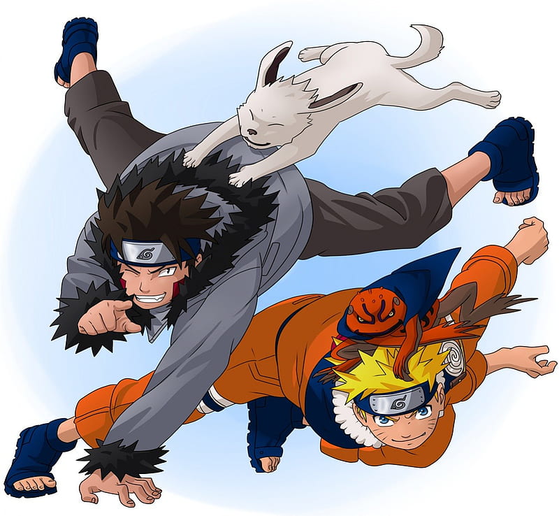 the wolf and the toad, kiba, wolf, naruto, toad, HD wallpaper