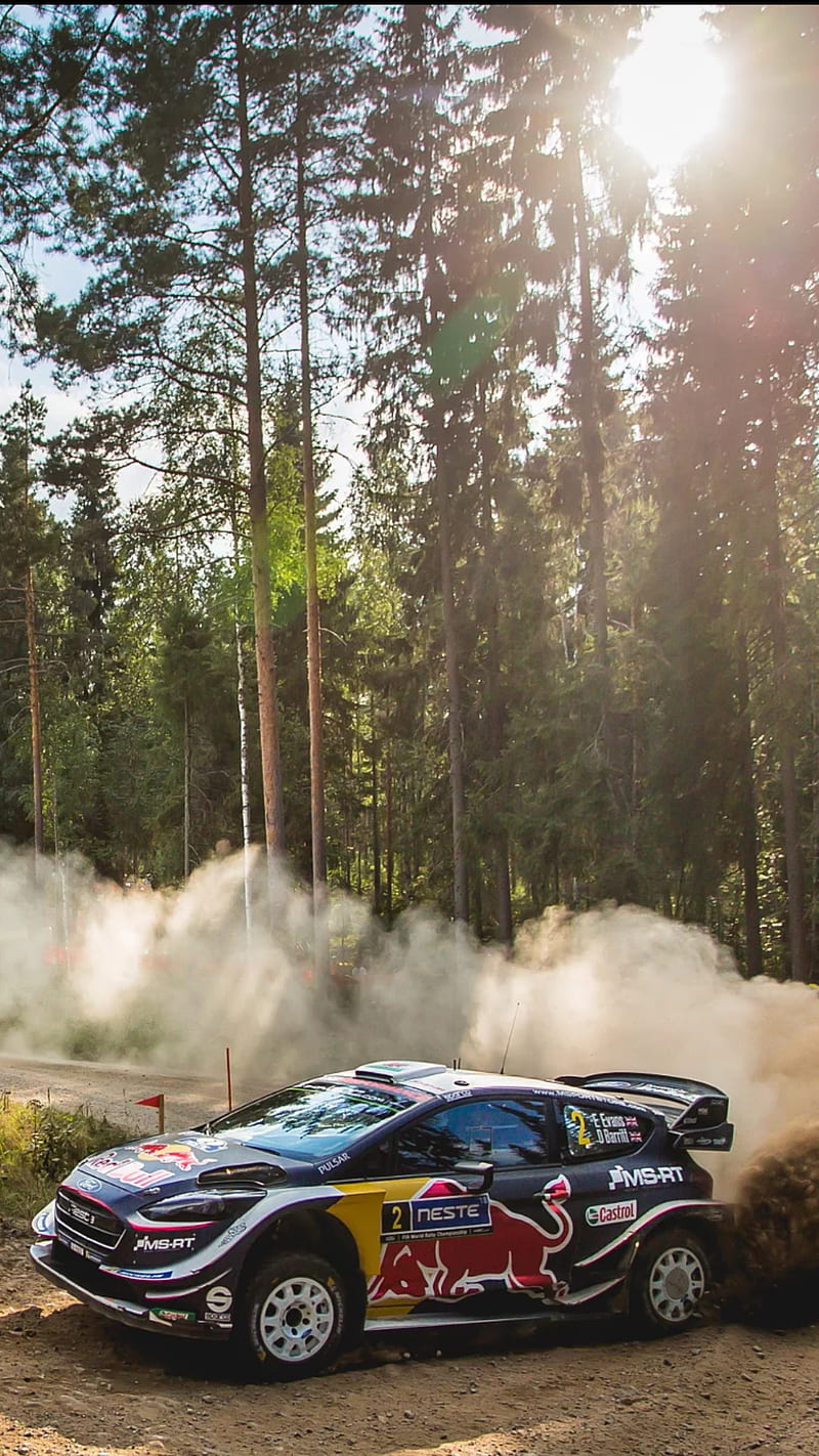 Rally, forest, dast, wrc, fast, car, red bull, HD phone wallpaper