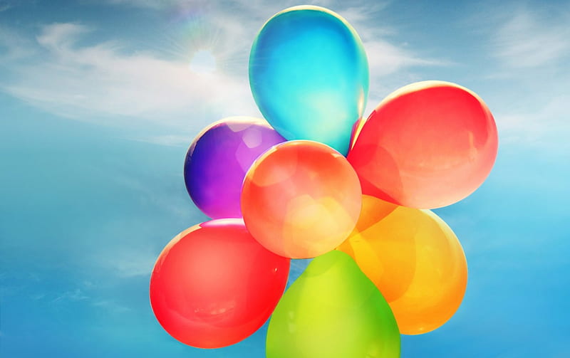 Colorful Ballons, Beauty, Happiness, Ballons, Colorful, HD wallpaper ...